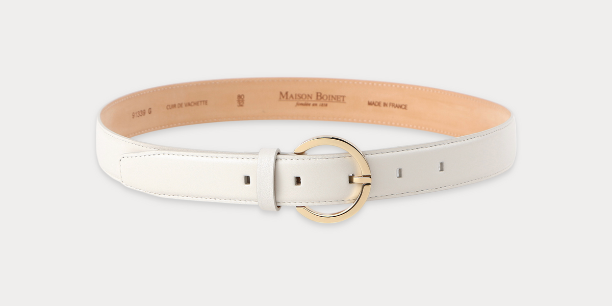 Sophie Ivory Belt • Maison Boinet