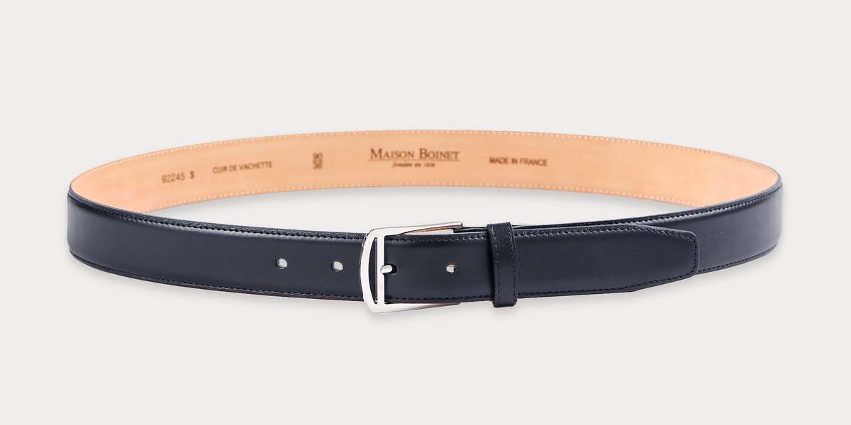 Marcel Navy Belt • Maison Boinet