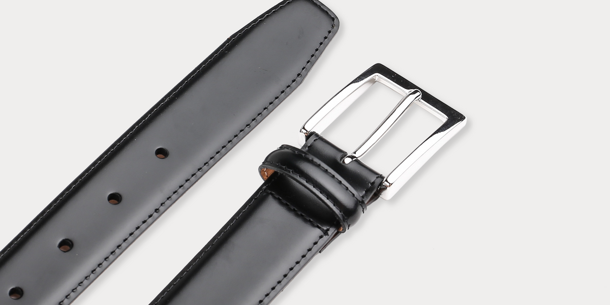 ◆MAISON BOINET◆ナッパ レザーベルト◆ブラック 追加6》【MAISON BOINET】30 mm belt in nappa leather lined cru