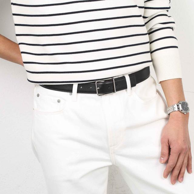 Simon Noir Belt • Maison Boinet