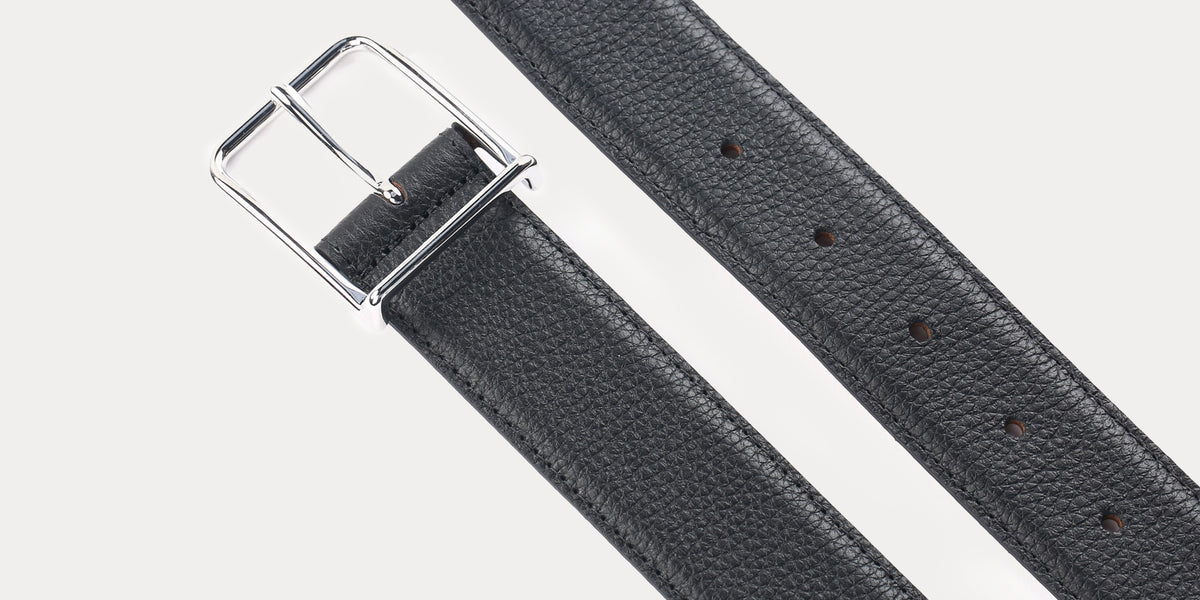 Nwt Maison Boinet Made In France Black Calf leather Belt with Decorative Buckles Diane Black leather belt - Luxury Women main image 4