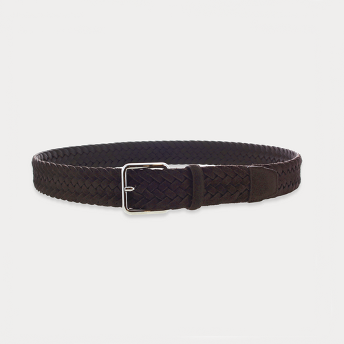 Ceinture tressée Leonard Marron