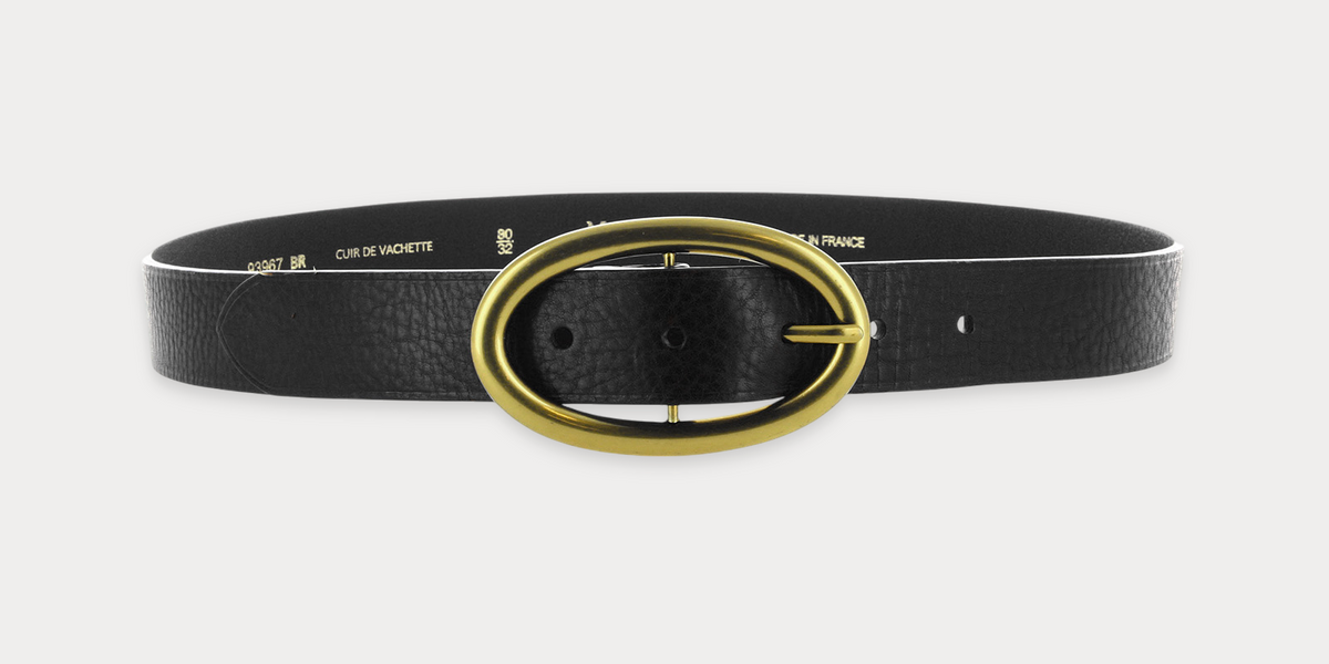 Simone Black Leather Belt – Luxury Women