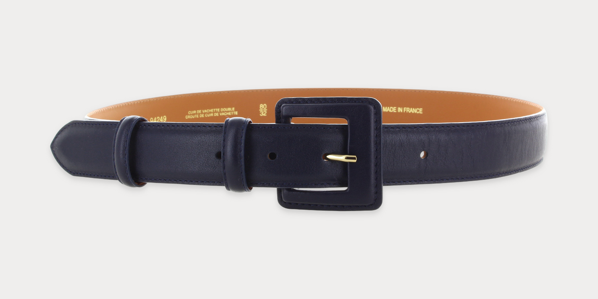 Jane Navy Belt • Maison Boinet