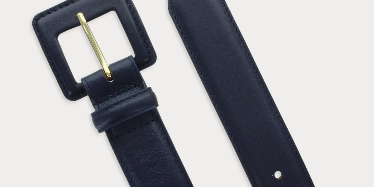 Jane Navy Belt • Maison Boinet