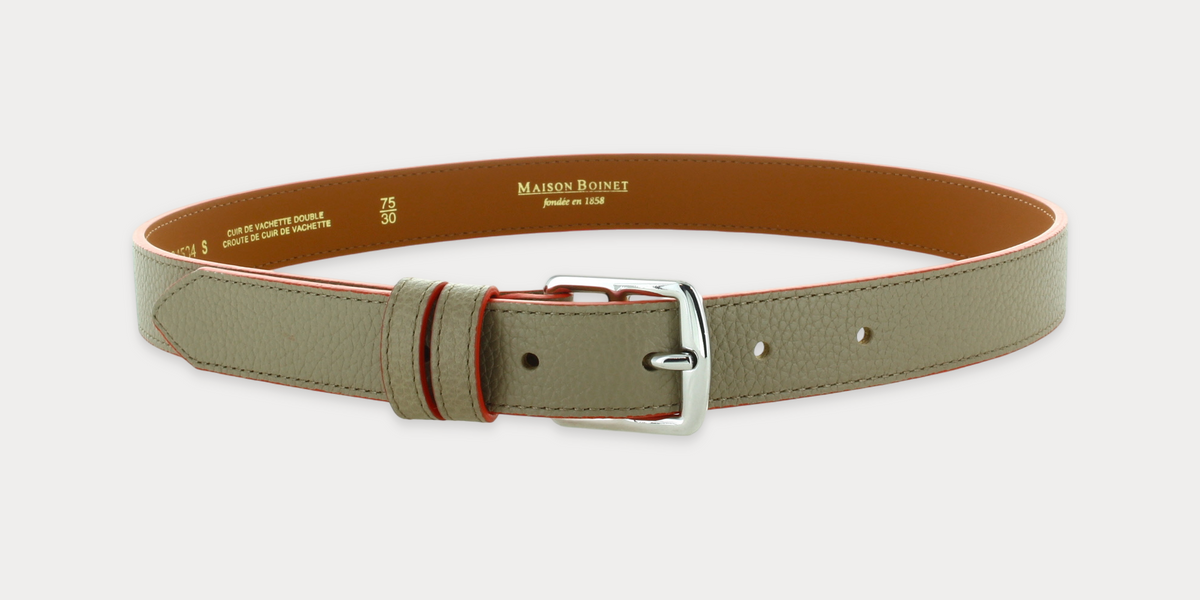 Betty Taupe Orange Belt • Maison Boinet