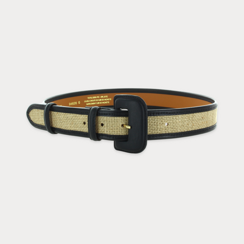 Amanda Beige Black Belt