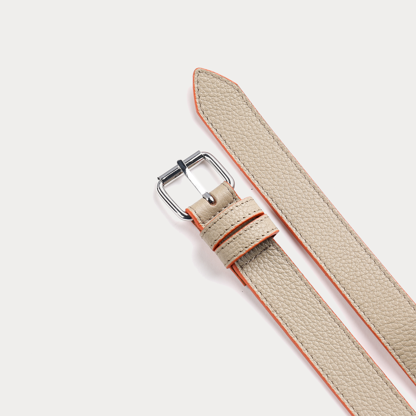 Ceinture Laurie Taupe tranche teintée Orange