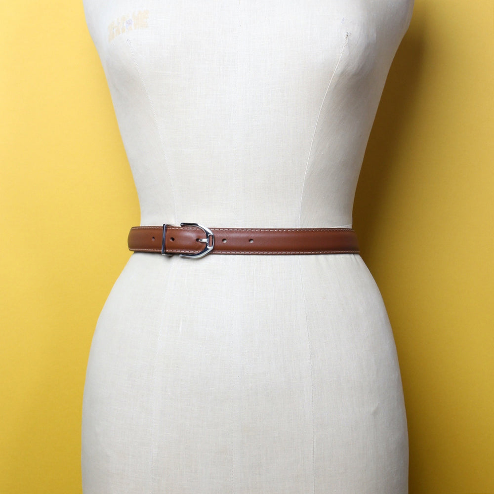 Ceinture Zaha Havane Coutures Contrastées Beige