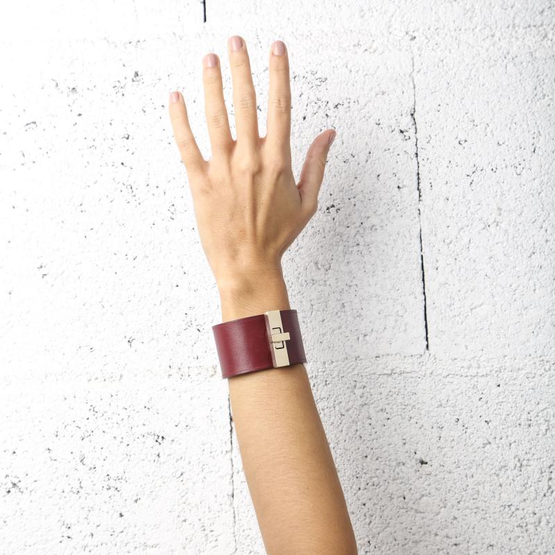 Maxi Agnès Bordeaux Bracelet • Maison Boinet