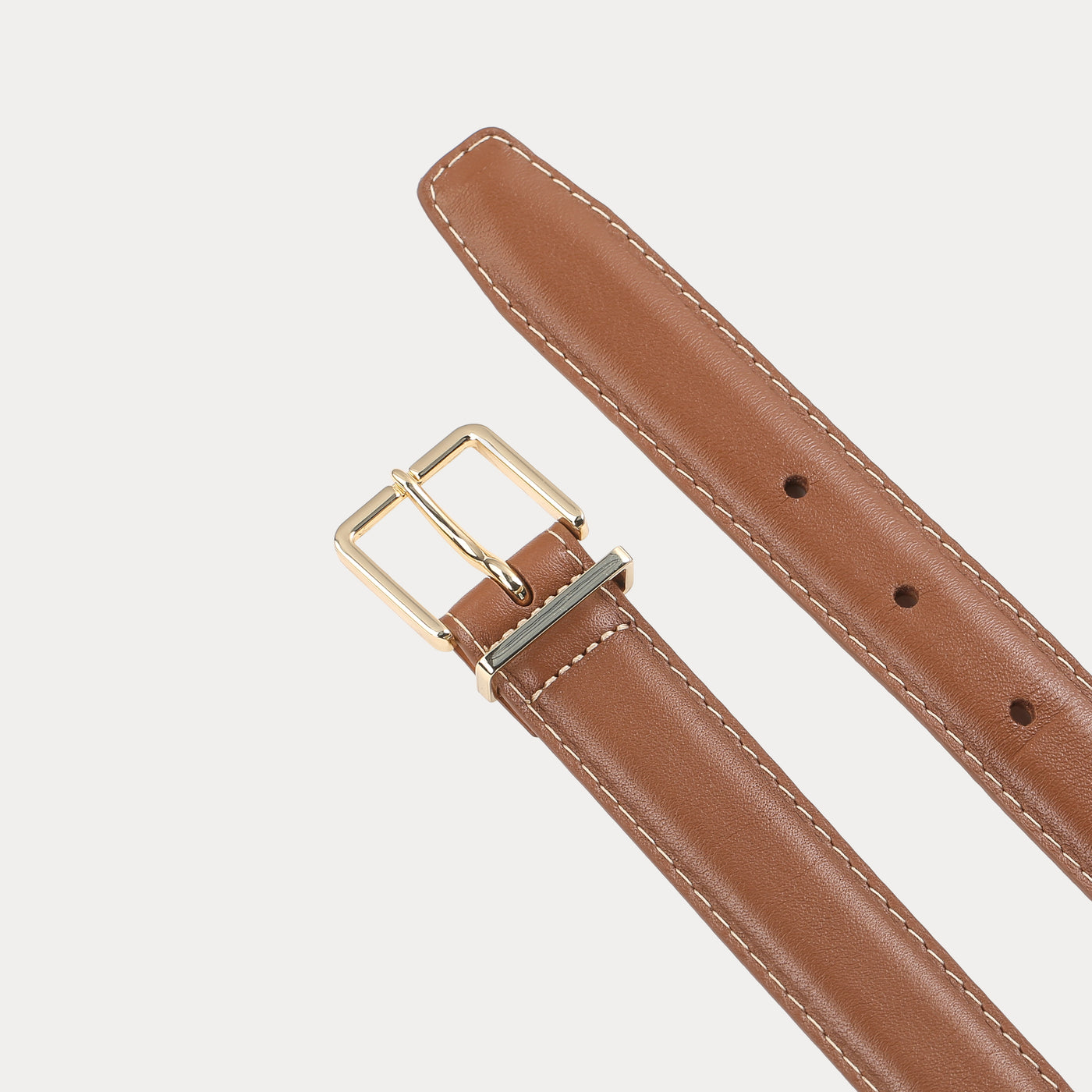 Ceinture Camille Havane Surpiqué Beige