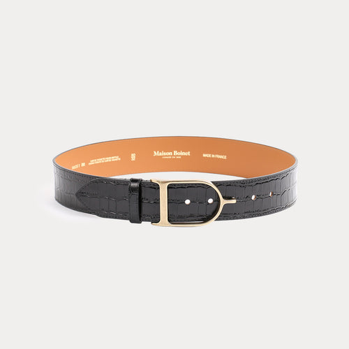 Diane Black Crocodile Belt