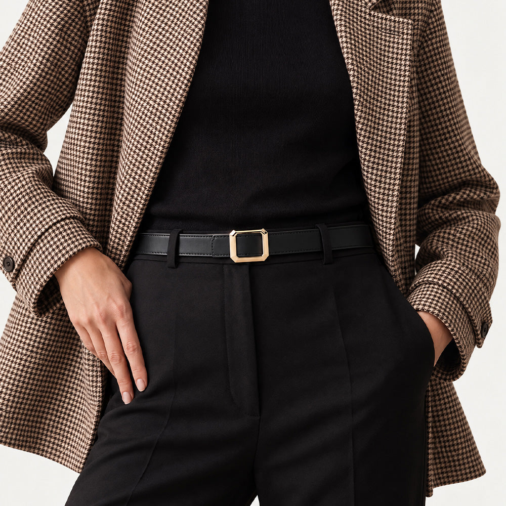 Ceinture Réversible Petite Marlène Noir Rose