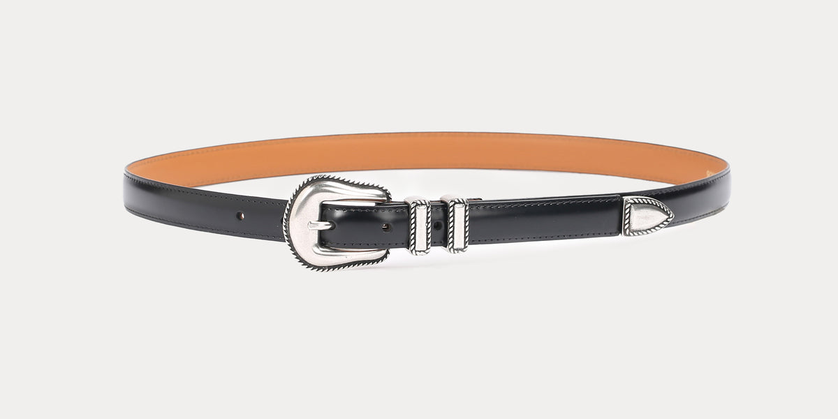 Porter James Leather Western Belt in Black Porter James - Together Journal - Fashion main image 4