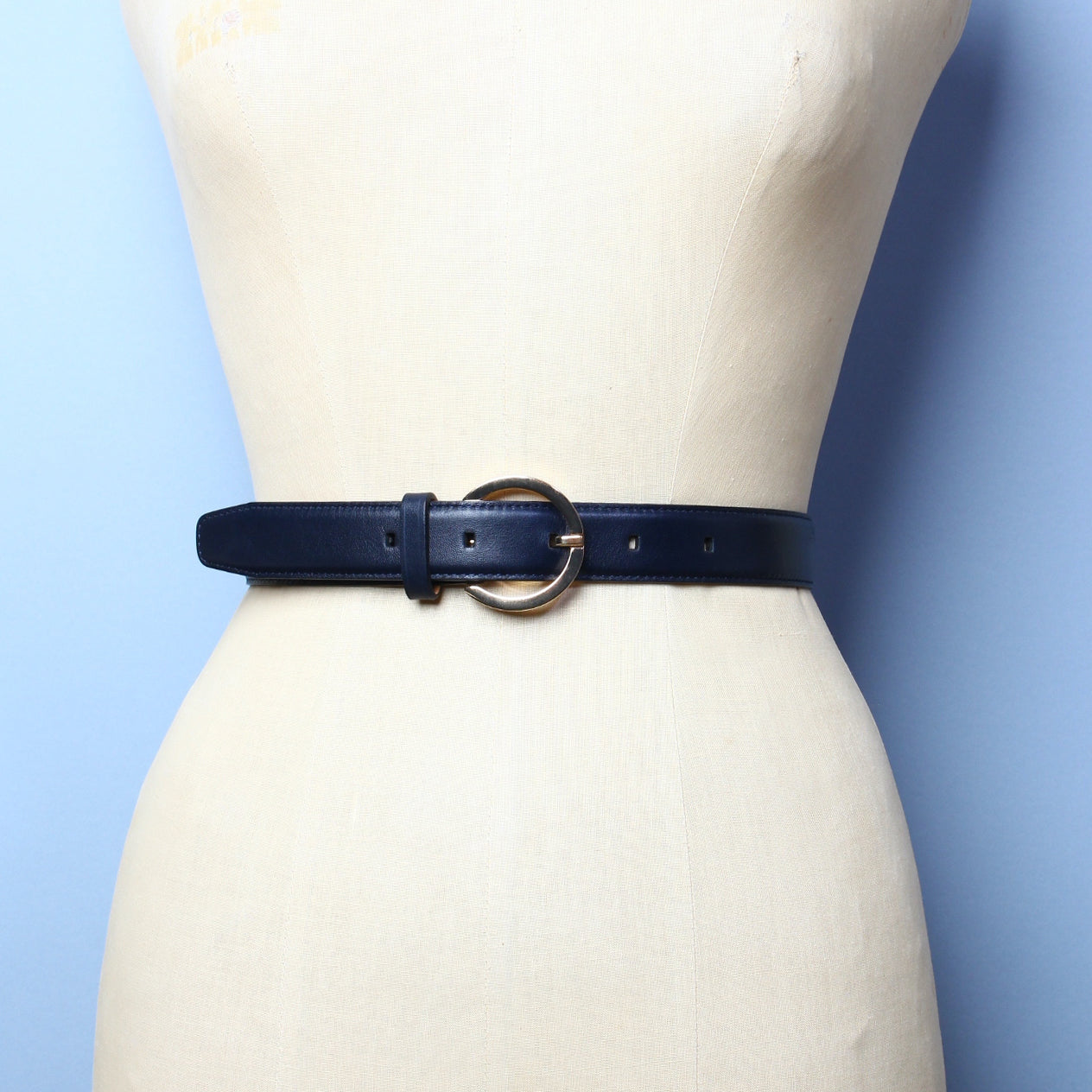 小物 MAISON BOINET/13mm belt in nappa leather Black Plum Belt • Maison Boinet