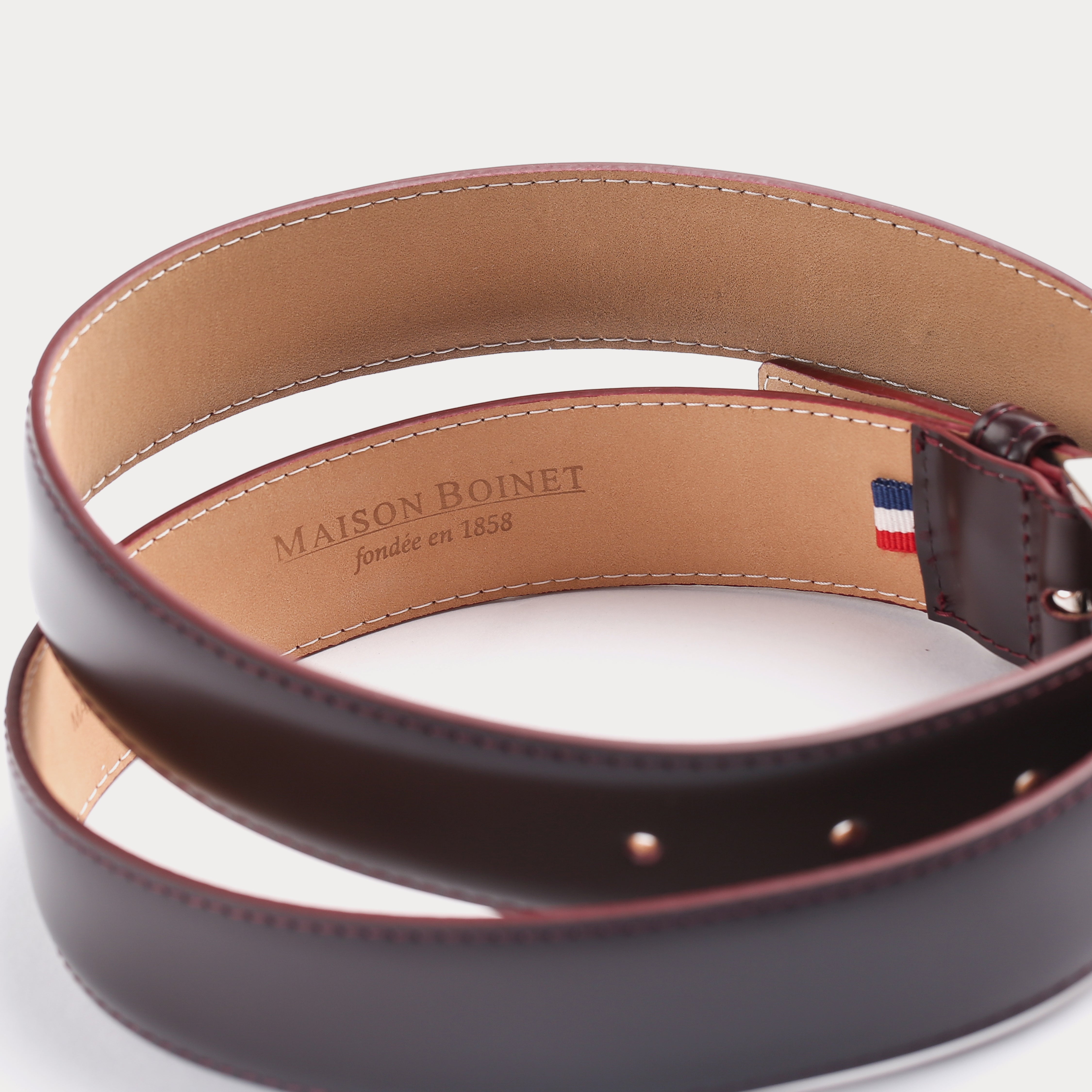 Frederick Bordeaux Belt • Maison Boinet