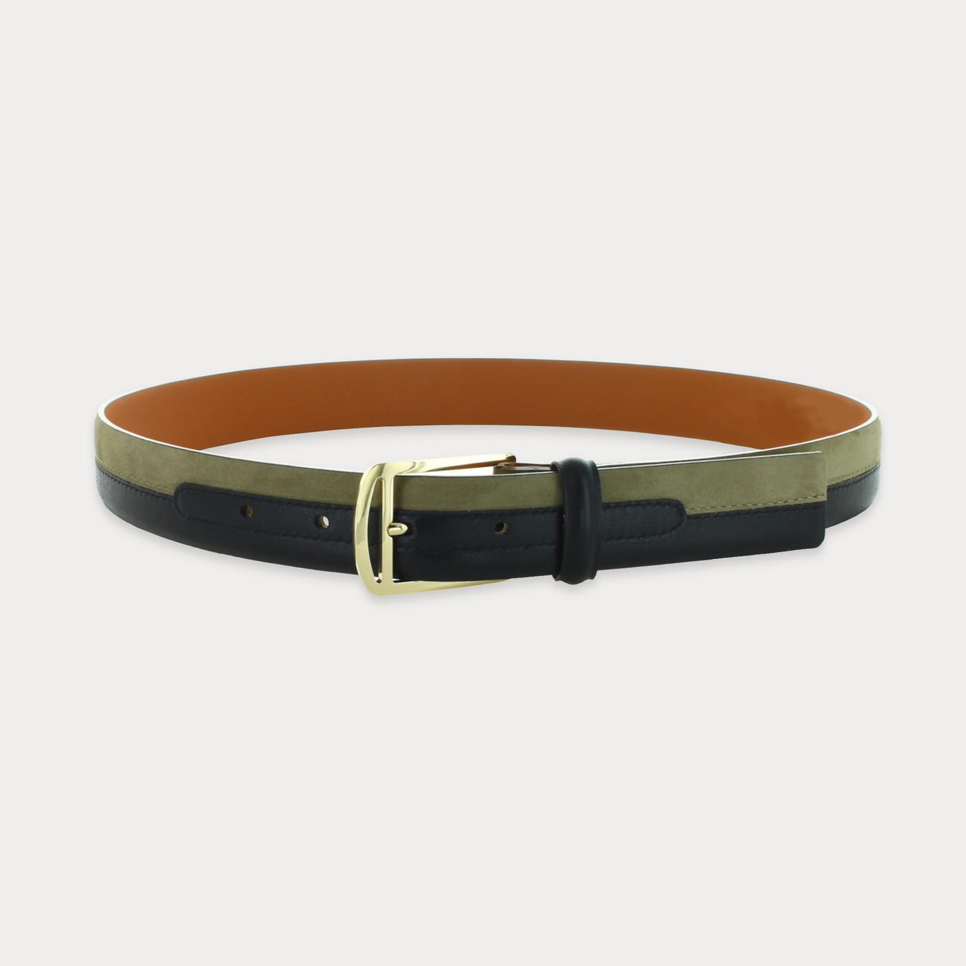 Ceinture William Noir Taupe