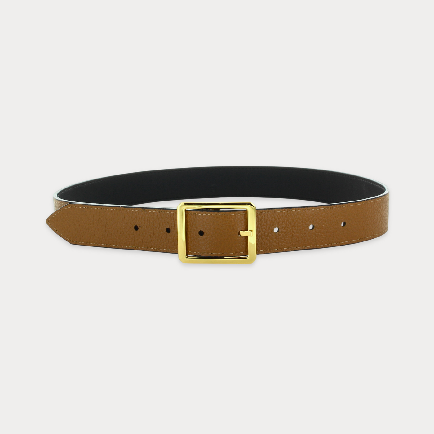 Ceinture Lea Noir Havane