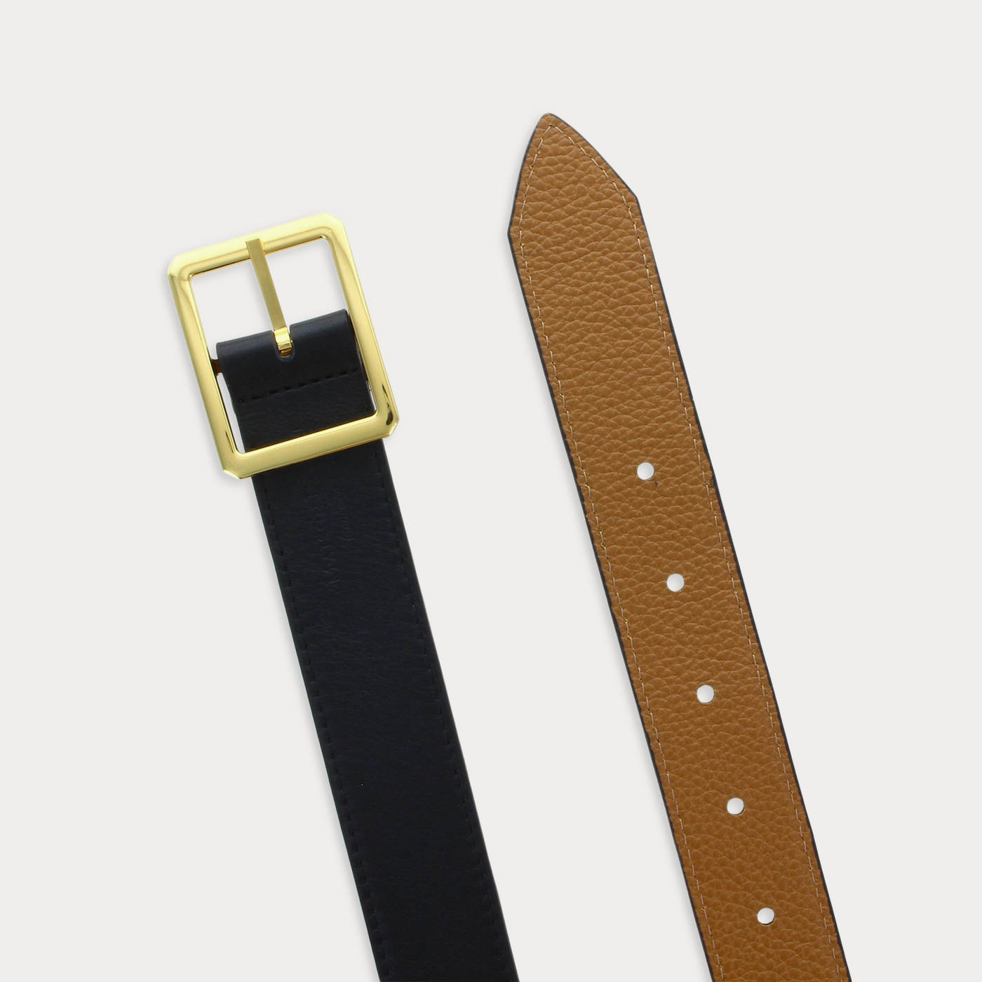 Ceinture Lea Noir Havane