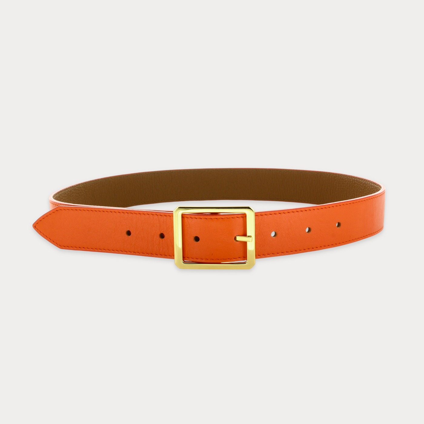 Ceinture Lea Mandarine Havane