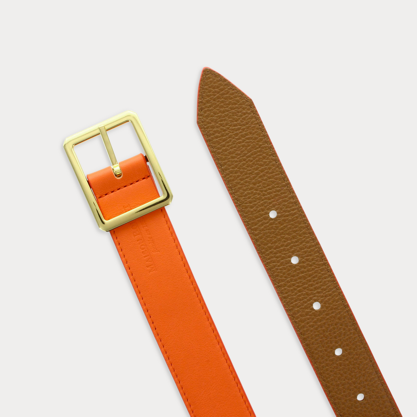 Ceinture Lea Mandarine Havane