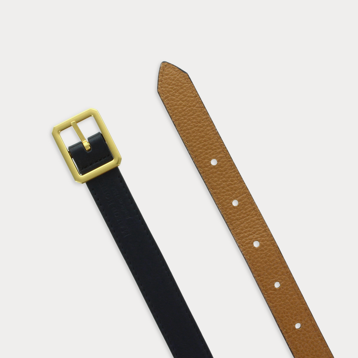 Ceinture Mini Lea Noir Havane