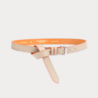 Ceinture Laurie Taupe Teinture Contrastée Orange