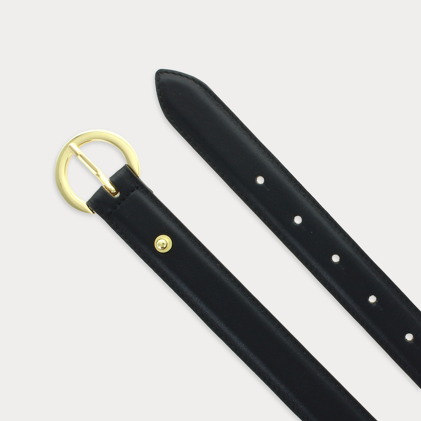 小物 MAISON BOINET/13mm belt in nappa leather Prune Black Belt • Maison Boinet