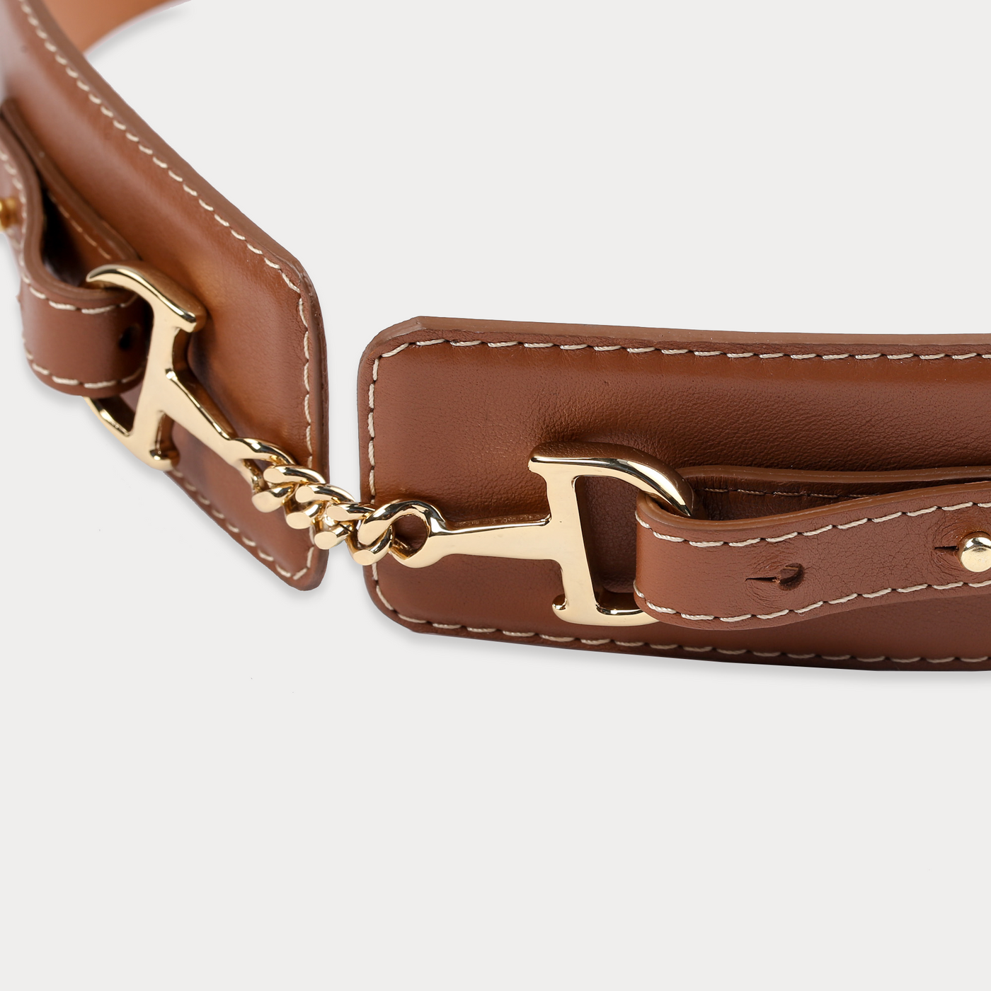 Ceinture Elisabeth Havane Surpiqué Beige