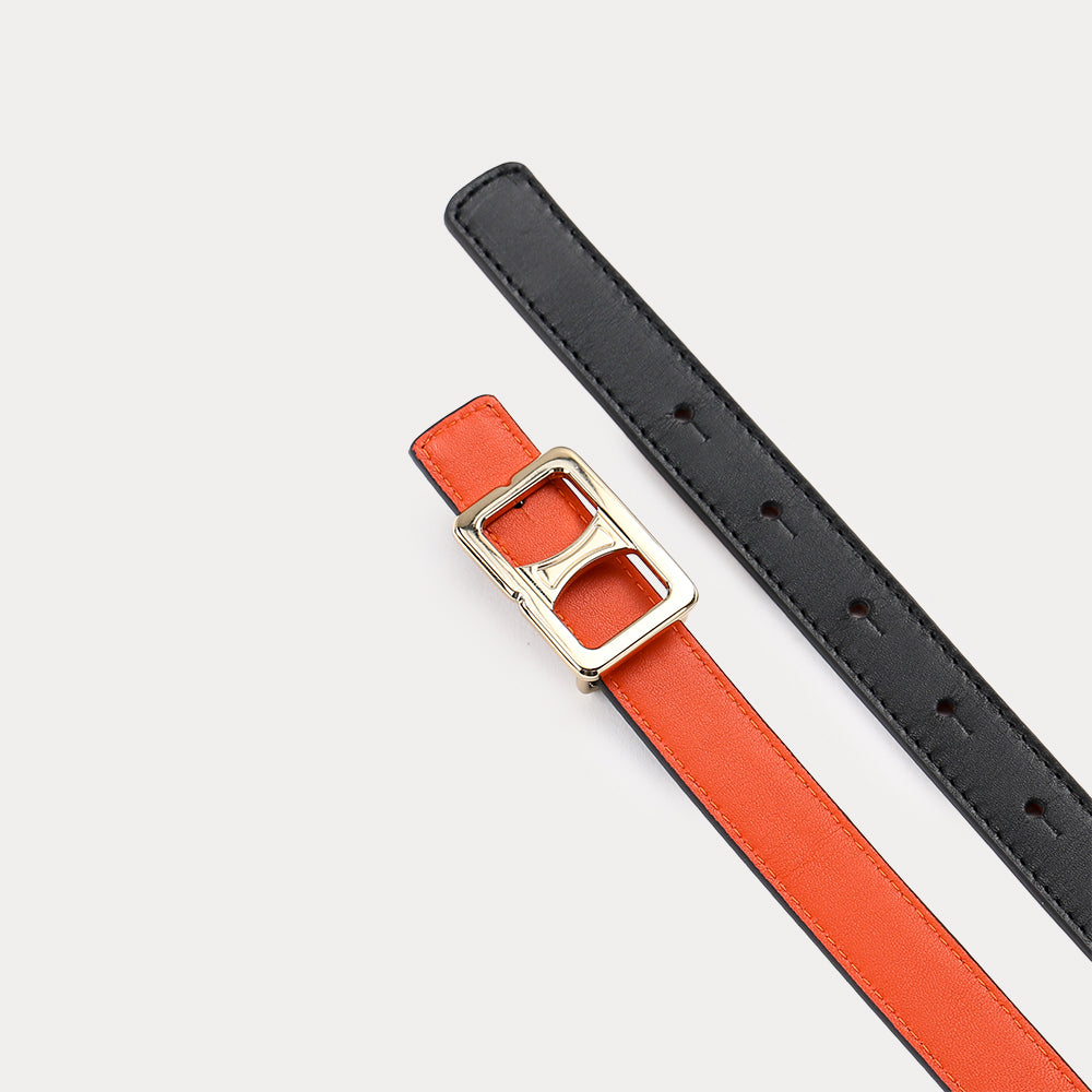 Ceinture Réversible Alizée Noir Orange