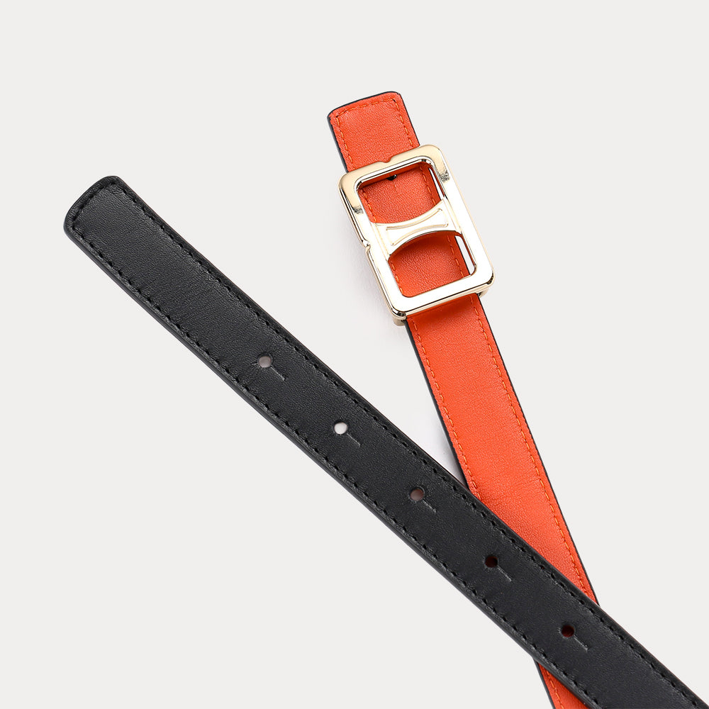 Ceinture Réversible Alizée Noir Orange