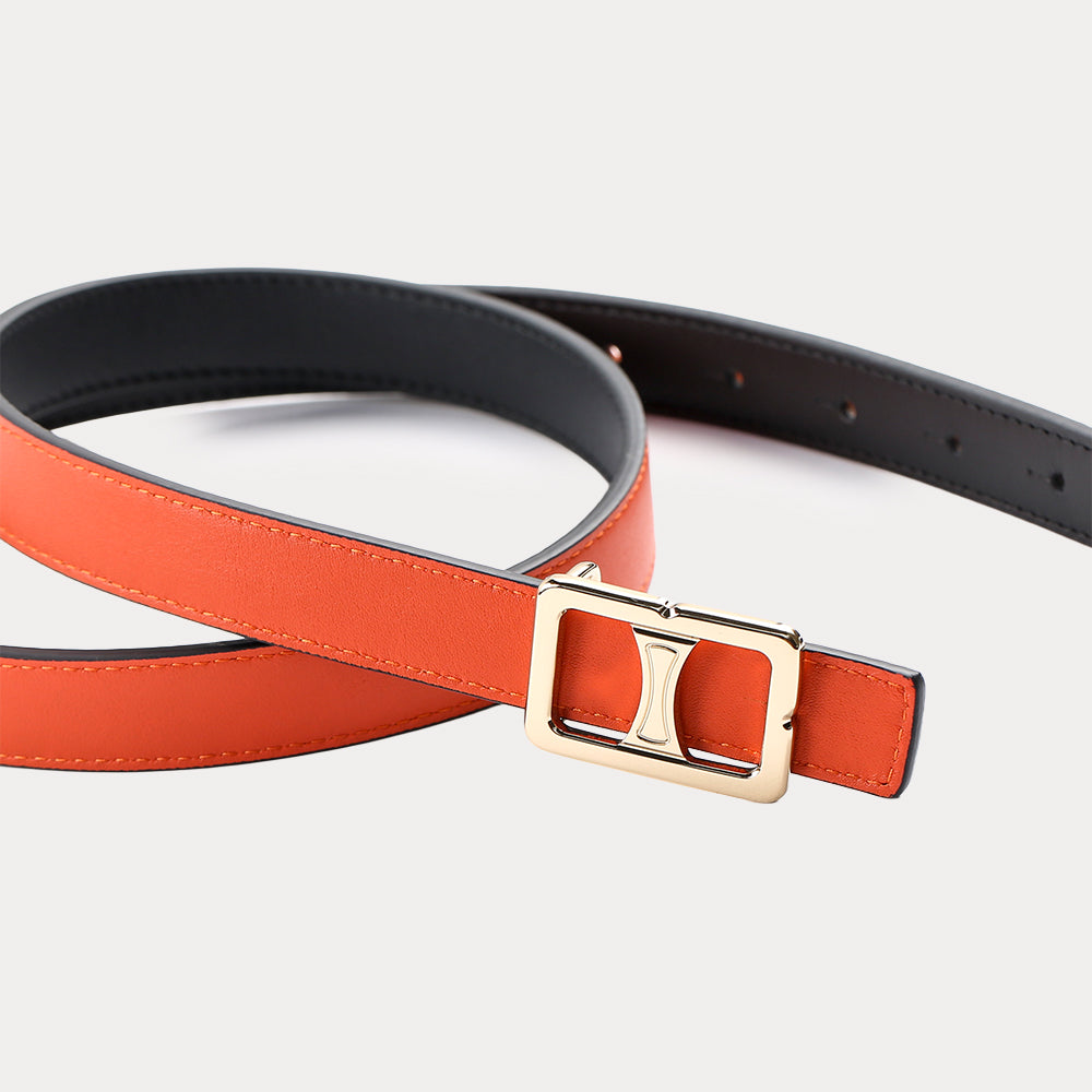 Ceinture Réversible Alizée Noir Orange