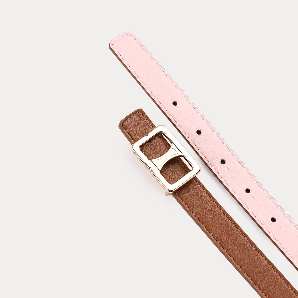 Ceinture Réversible Alizée Havane Rose