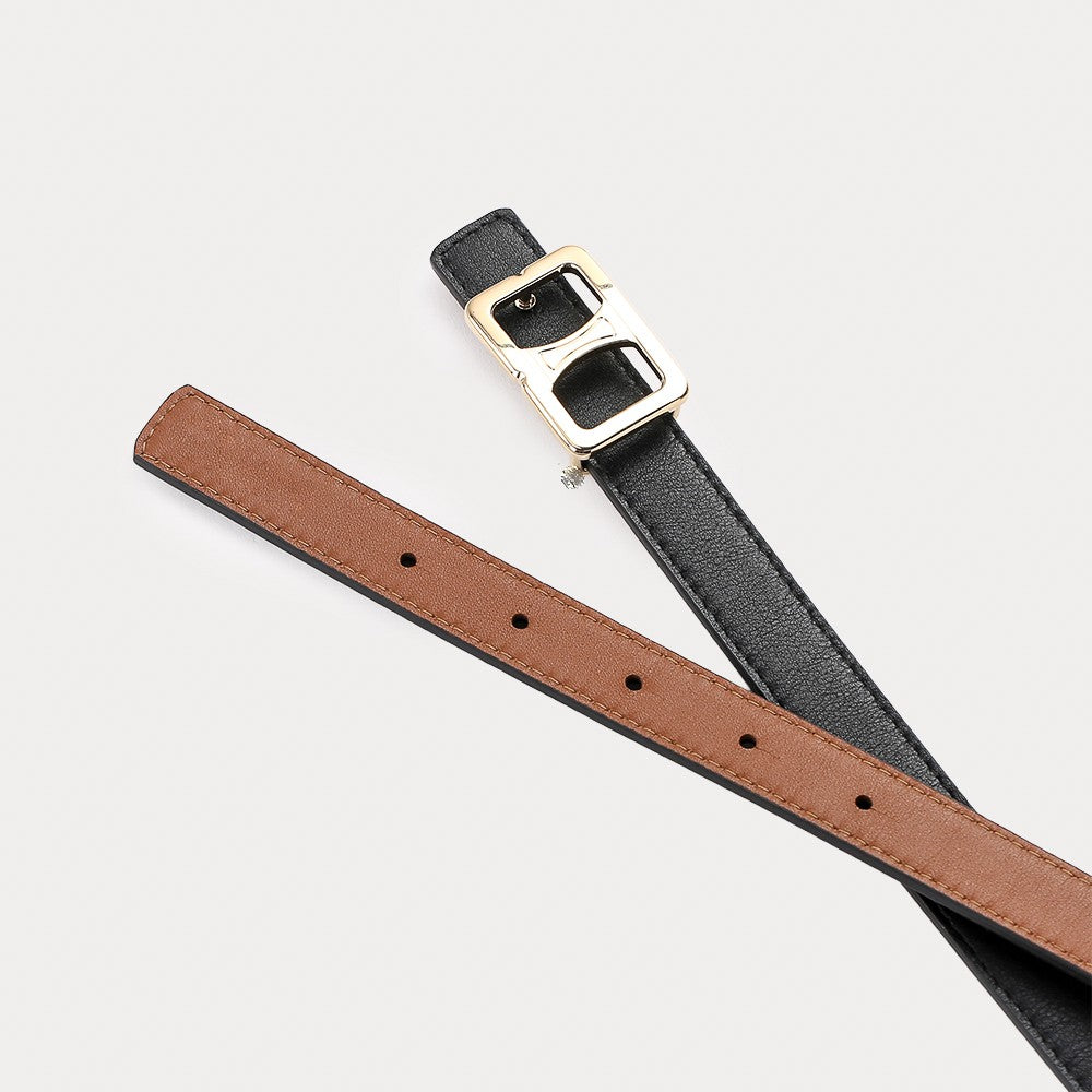 Ceinture Réversible Alizée Noir Havane
