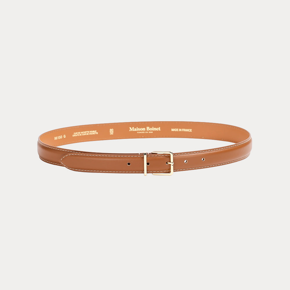 Ceinture Camille Havane Surpiqué Beige