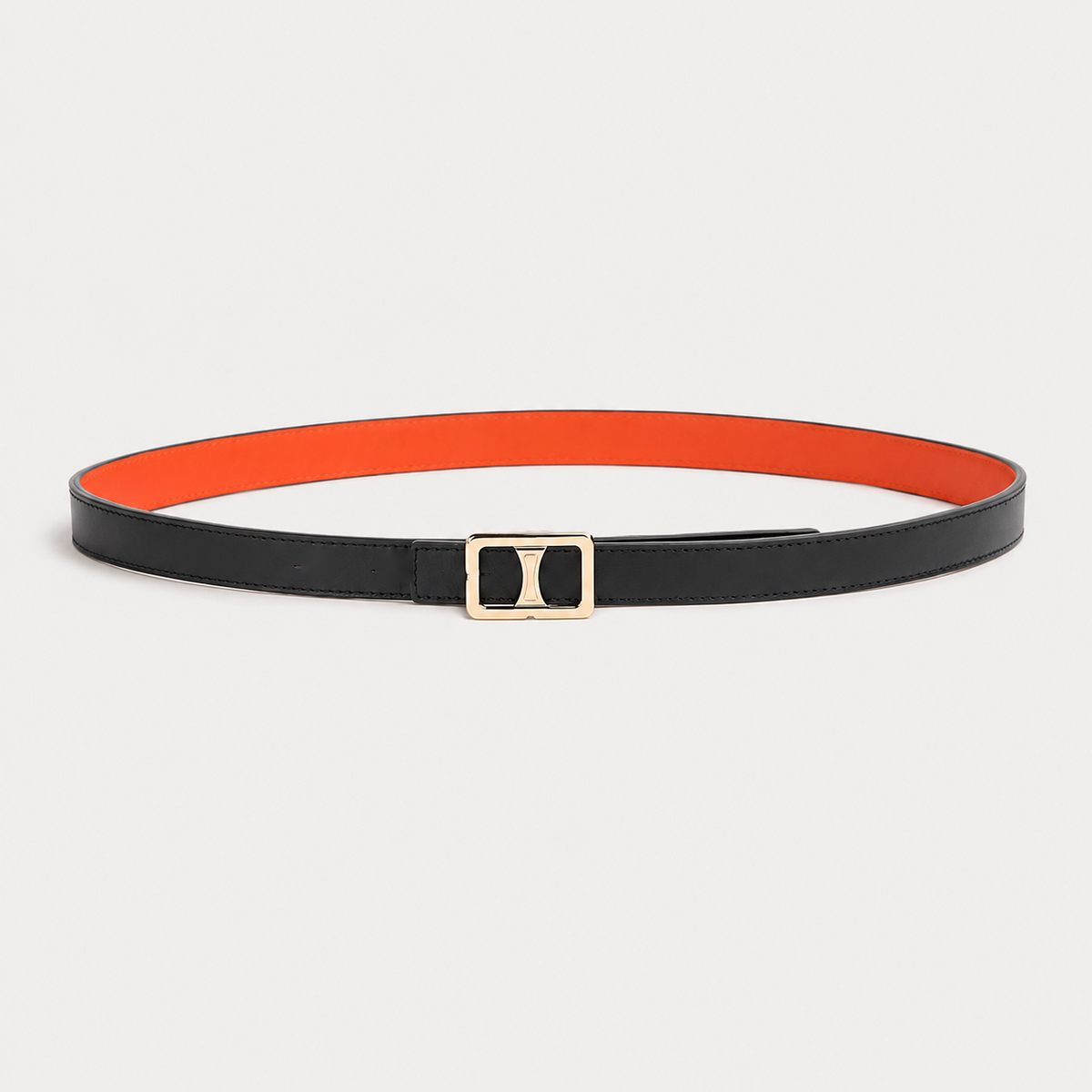 Ceinture Réversible Alizée Noir Orange