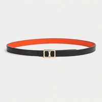Ceinture Réversible Alizée Noir Orange