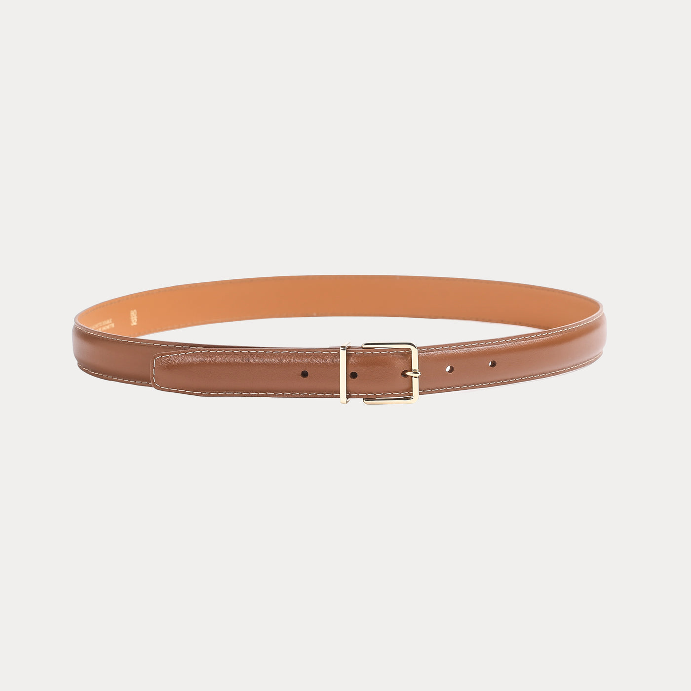 Ceinture Camille Havane Surpiqué Beige
