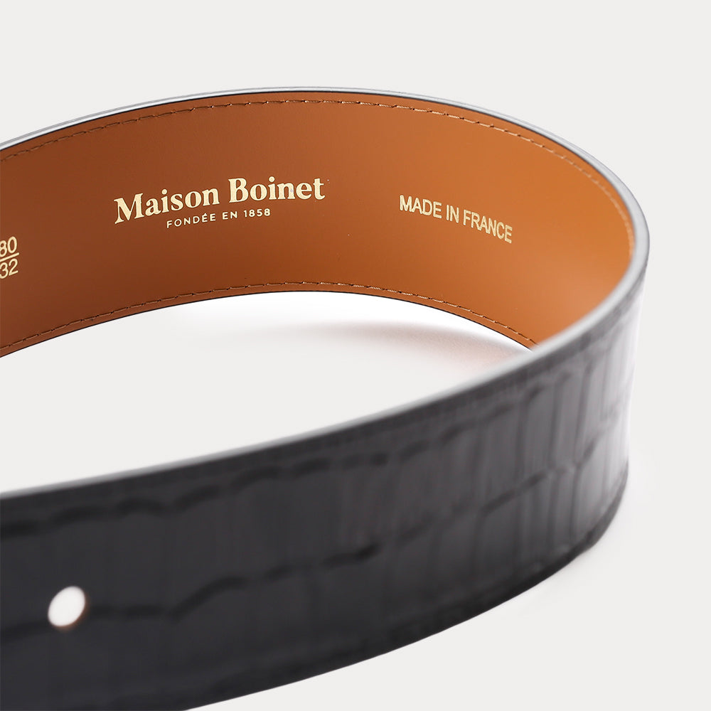 Ceinture Diane Noir crocodile