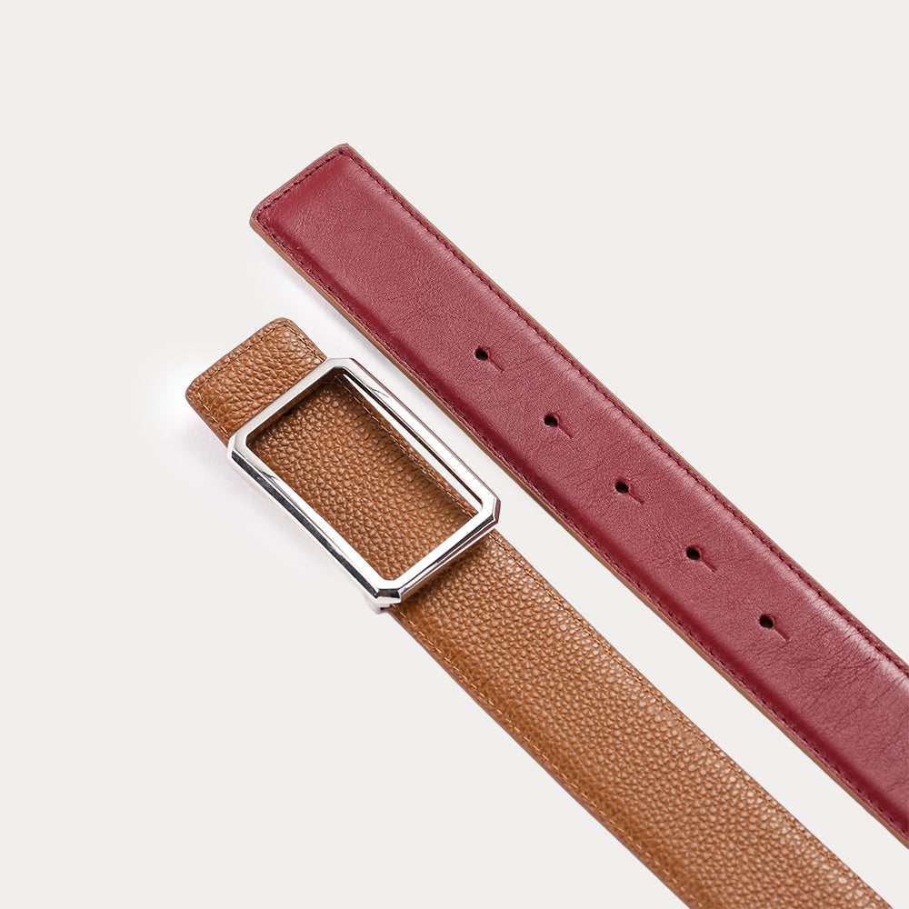 Eden Reversible Belt Bordeaux Havana