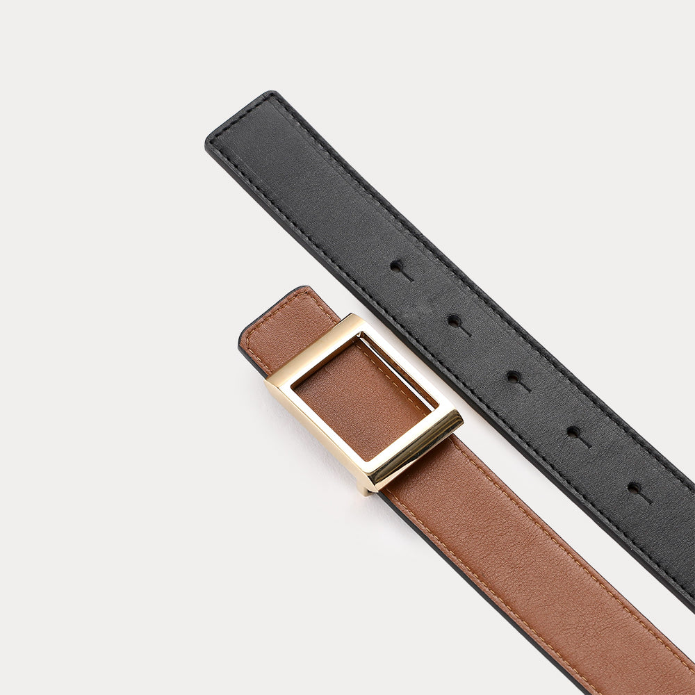 Reversible Belt Grande Emmanuelle Black Havana