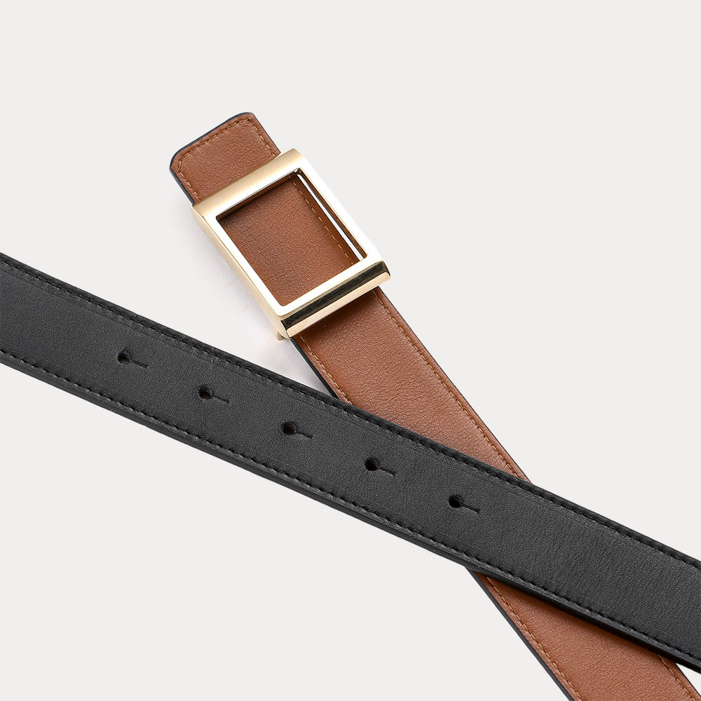 Reversible Belt Grande Emmanuelle Black Havana