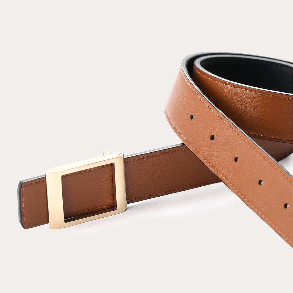 Reversible Belt Grande Emmanuelle Black Havana
