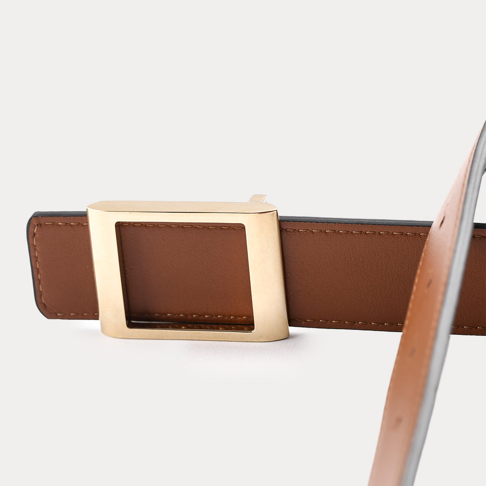 Reversible Belt Grande Emmanuelle Black Havana