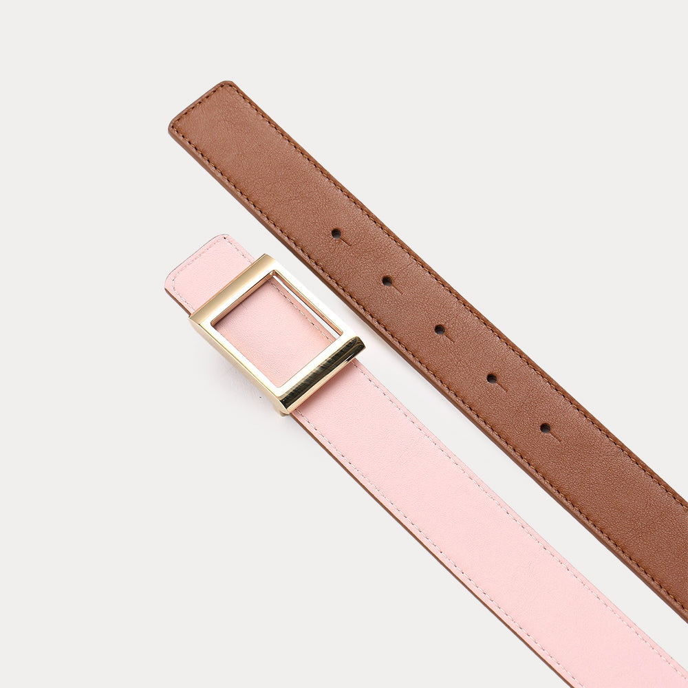 Reversible Grande Emmanuelle Belt Havana Pink