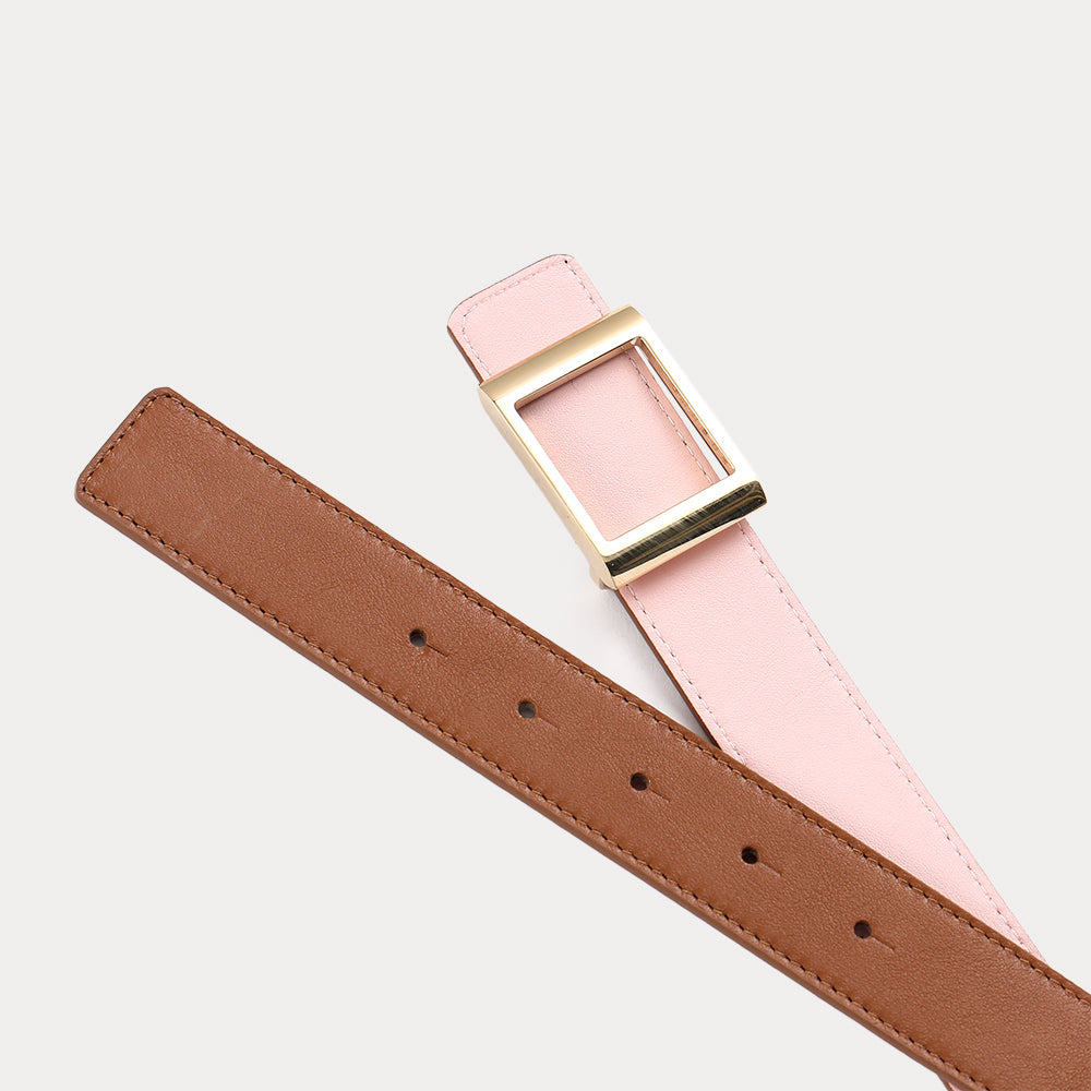 Reversible Grande Emmanuelle Belt Havana Pink