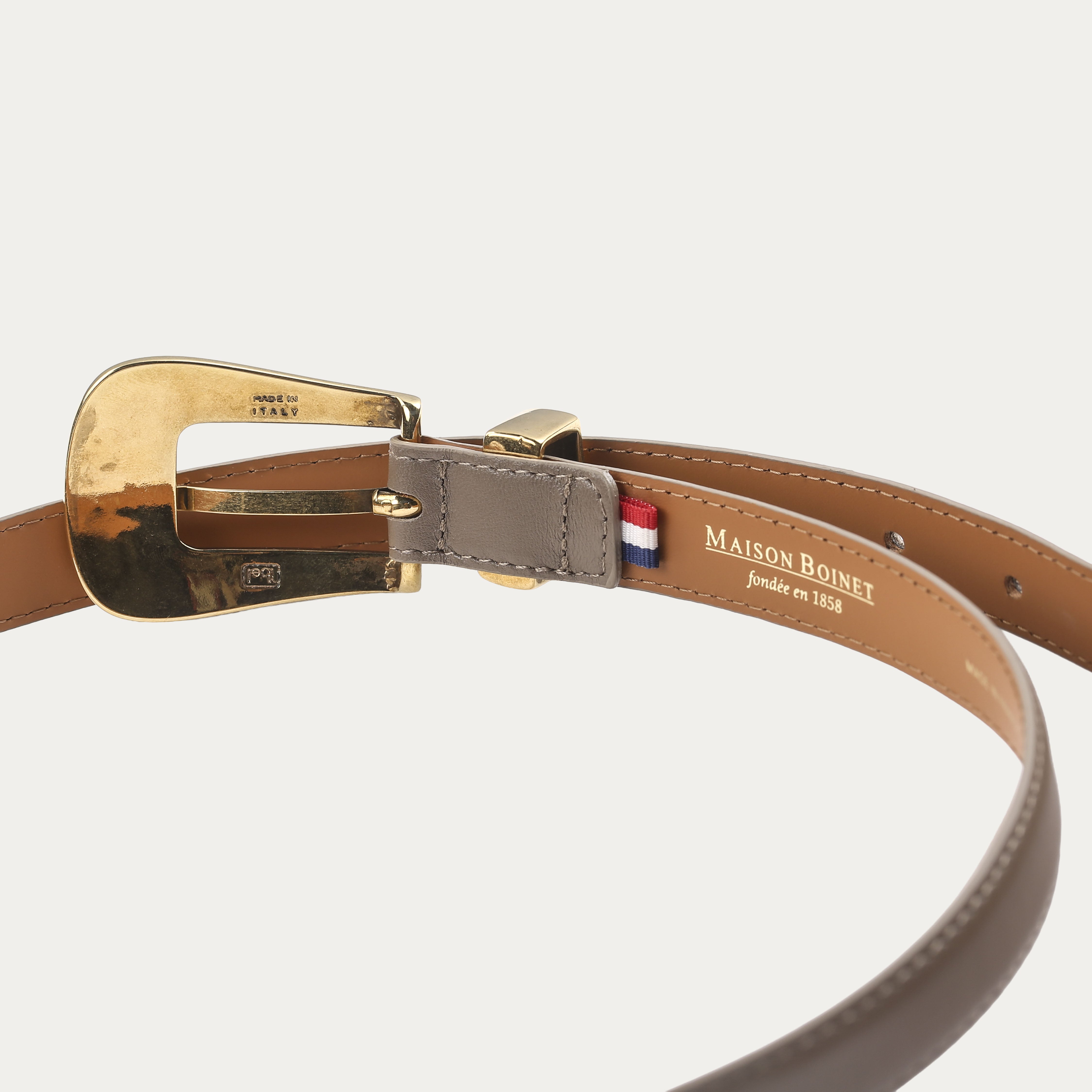 Enora Taupe Belt • Maison Boinet