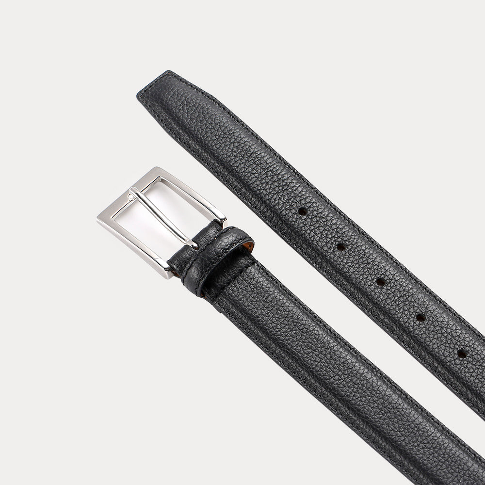 Ceinture Frederick Noir Grainé