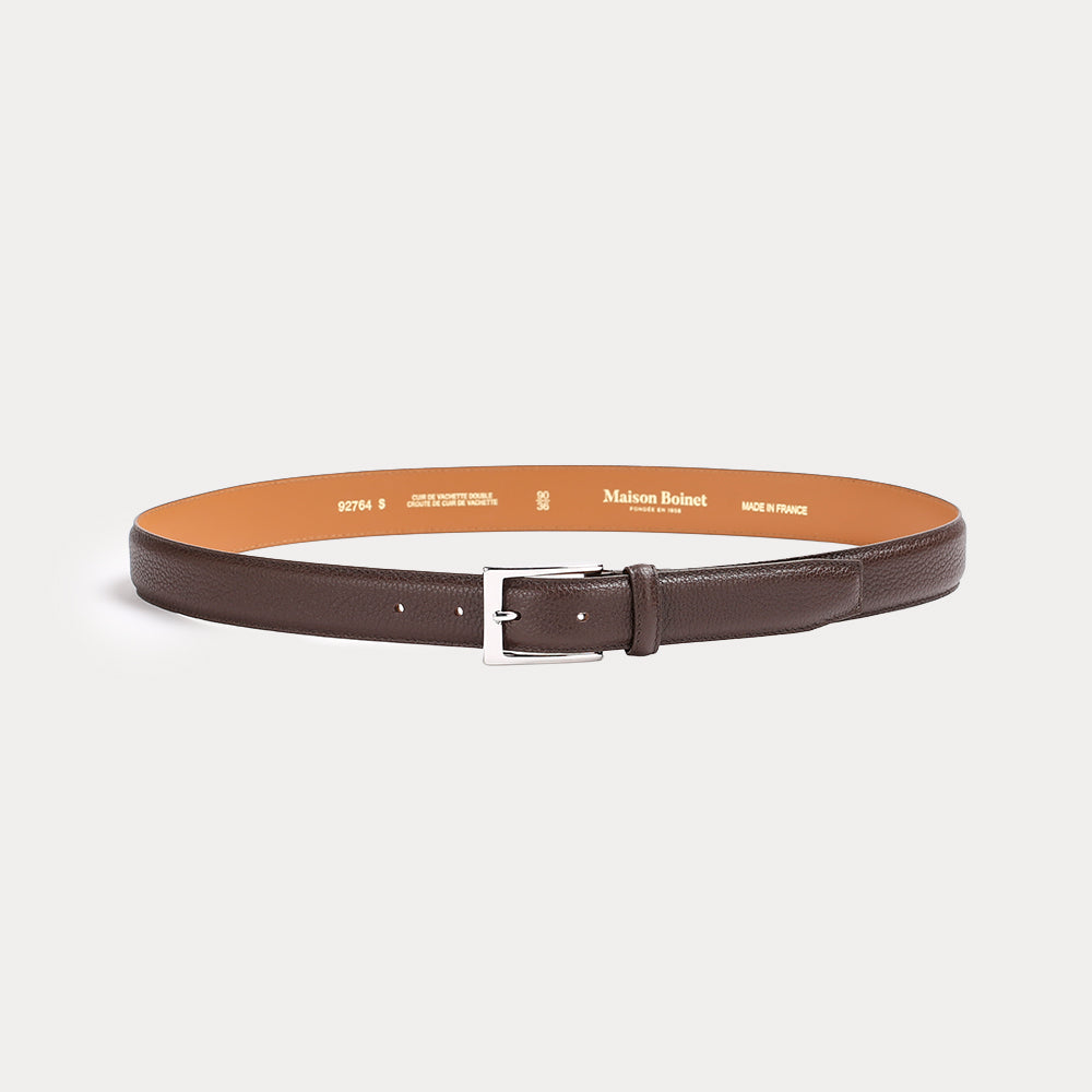 Ceinture Frederick Marron Grainé