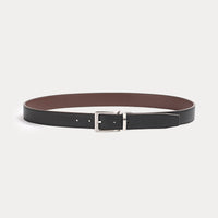 Ceinture réversible Large Jean Noir Marron